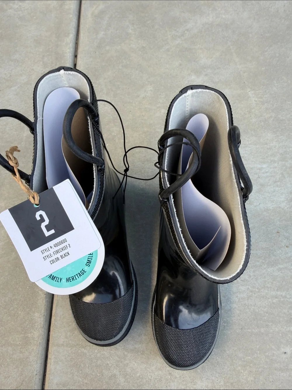 Black Kids' Rain Boots with Pull Loops